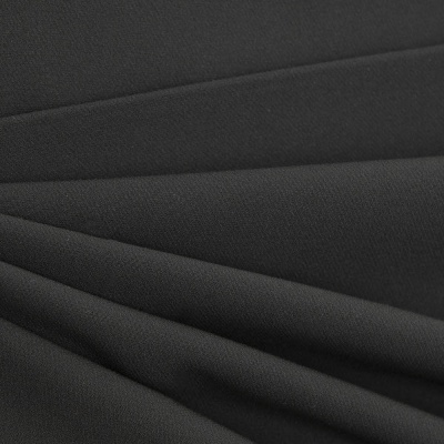 Костюмная ткань "Элис", 220 гр/м2, шир.150 см, цвет чёрный - купить в Екатеринбурге. Цена 308 руб.