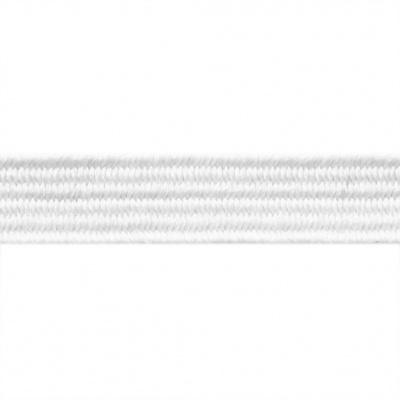 Резиновые нити с текстильным покрытием, шир. 6 мм ( упак.55 м/уп), цв.-белый - купить в Екатеринбурге. Цена: 210.75 руб.