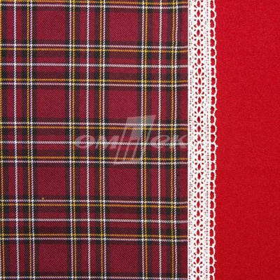 Ткань костюмная клетка 24379 2012, 230 гр/м2, шир.150см, цвет бордовый/бел/жел - купить в Екатеринбурге. Цена 539.74 руб.