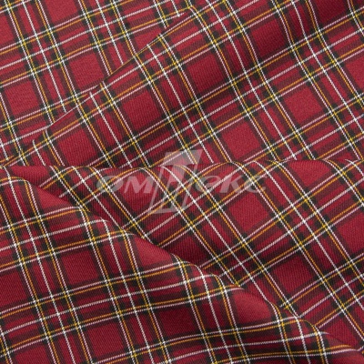 Ткань костюмная клетка 24379 2012, 230 гр/м2, шир.150см, цвет бордовый/бел/жел - купить в Екатеринбурге. Цена 539.74 руб.