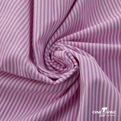 Ткань сорочечная Полоска Кенди, 115 г/м2, 58% пэ,42% хл, шир.150 см, цв.1-розовый, (арт.110) - купить в Екатеринбурге. Цена 306.69 руб.