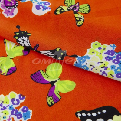 Плательная ткань "Софи" 7.1, 75 гр/м2, шир.150 см, принт бабочки - купить в Екатеринбурге. Цена 241.49 руб.
