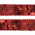 Тесьма с пайетками 3, шир. 20 мм/уп. 25+/-1 м, цвет красный - купить в Екатеринбурге. Цена: 778.19 руб.
