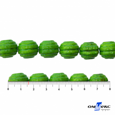 0309-Бусины деревянные "ОмТекс", 16 мм, упак.50+/-3шт, цв.019-зеленый - купить в Екатеринбурге. Цена: 62.22 руб.