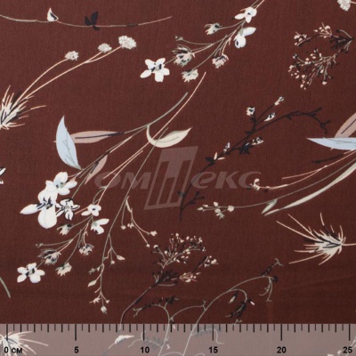 Плательная ткань "Фламенко" 2.2, 80 гр/м2, шир.150 см, принт растительный - купить в Екатеринбурге. Цена 239.03 руб.