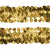 Тесьма с пайетками D16, шир. 30 мм/уп. 25+/-1 м, цвет золото - купить в Екатеринбурге. Цена: 1 087.39 руб.