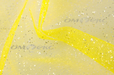 Сетка Глиттер, 40 гр/м2, шир.160см, цвет жёлтый - купить в Екатеринбурге. Цена 163.01 руб.
