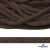 Шнур плетеный d-6 мм, 70% хлопок 30% полиэстер, уп.90+/-1 м, цв.1073-т.коричневый - купить в Екатеринбурге. Цена: 594 руб.