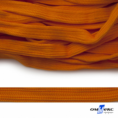 Шнур плетеный (плоский) d-12 мм, (уп.90+/-1м), 100% полиэстер, цв.267 - оранжевый - купить в Екатеринбурге. Цена: 8.62 руб.