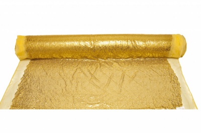 Сетка с пайетками №6, 188 гр/м2, шир.130см, цвет золото - купить в Екатеринбурге. Цена 371.02 руб.