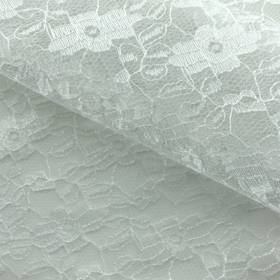 Кружевное полотно гипюр 39 г/м2, 100% полиэстер, ширина 150 см, белый / Snow White - купить в Екатеринбурге. Цена 165.08 руб.