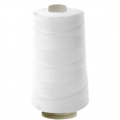 Швейные нитки (армированные) 28S/2, нам. 2 500 м, цвет белый - купить в Екатеринбурге. Цена: 148.95 руб.