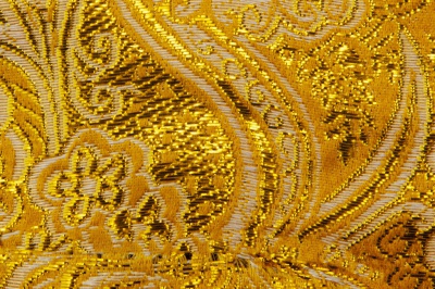 Ткань костюмная жаккард №12, 140 гр/м2, шир.150см, цвет жёлтый - купить в Екатеринбурге. Цена 383.29 руб.
