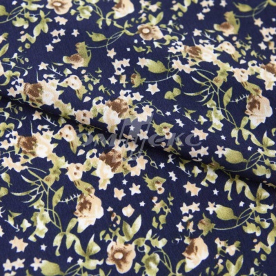 Плательная ткань "Фламенко" 1.1, 80 гр/м2, шир.150 см, принт растительный - купить в Екатеринбурге. Цена 241.49 руб.