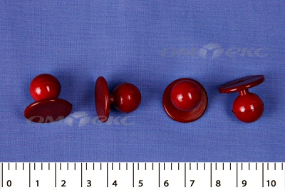 Пуговица поварская "Пукля", 10 мм, цвет красный - купить в Екатеринбурге. Цена: 2.28 руб.