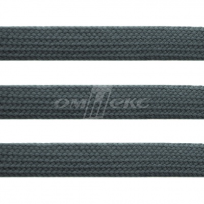 Шнур плетеный (плоский) d-12 мм, (уп.90+/-1м), 100% полиэстер, цв.272 - серый - купить в Екатеринбурге. Цена: 8.62 руб.
