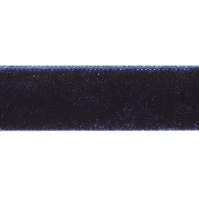 Лента бархатная нейлон, шир.12 мм, (упак. 45,7м), цв.180-т.синий - купить в Екатеринбурге. Цена: 411.60 руб.