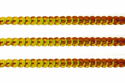 Пайетки "ОмТекс" на нитях, CREAM, 6 мм С / упак.73+/-1м, цв. 88 - оранжевый - купить в Екатеринбурге. Цена: 300.55 руб.