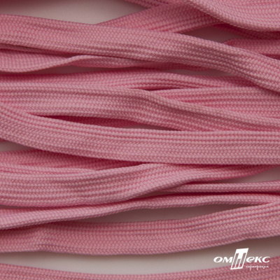 Шнур плетеный (плоский) d-12 мм, (уп.90+/-1м), 100% полиэстер, цв.256 - розовый - купить в Екатеринбурге. Цена: 8.62 руб.