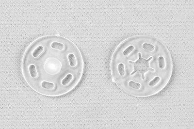 Кнопки пришивные пластиковые 15 мм, блистер 24шт, цв.-прозрачные - купить в Екатеринбурге. Цена: 68.79 руб.