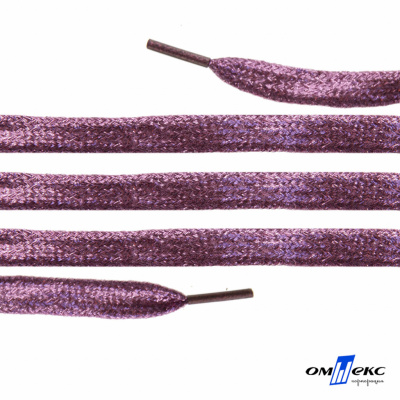 Шнурки #107-01, плоские 130 см, цв.розовый металлик - купить в Екатеринбурге. Цена: 35.45 руб.
