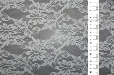 Кружевное полотно стрейч XD-2, 100 гр/м2, шир.150см, цвет белый - купить в Екатеринбурге. Цена 2 022.22 руб.