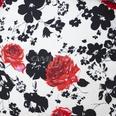 Плательная ткань "Фламенко" 22.1, 80 гр/м2, шир.150 см, принт растительный - купить в Екатеринбурге. Цена 239.03 руб.