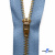 Молнии джинсовые металл т-5, 18 см латунь (YG), цв.-деним (231) - купить в Екатеринбурге. Цена: 22.80 руб.