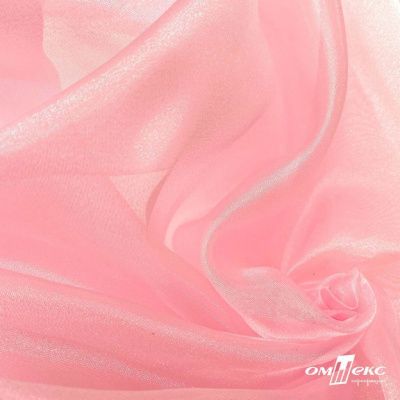 Ткань органза, 100% полиэстр, 28г/м2, шир. 150 см, цв. #47 розовая пудра - купить в Екатеринбурге. Цена 86.24 руб.