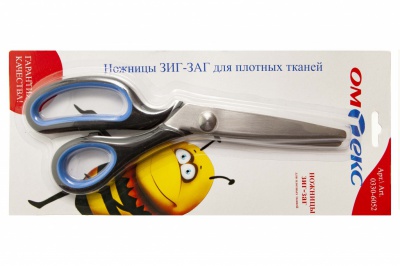 Ножницы арт.0330-6052 "ЗИГ-ЗАГ" 5 мм, для плотных тканей , 9"/ 229 мм - купить в Екатеринбурге. Цена: 740.56 руб.