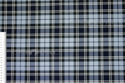 Ткань костюмная клетка Т7274 2004, 220 гр/м2, шир.150см, цвет т.синий/гол/бел - купить в Екатеринбурге. Цена 
