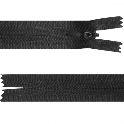 Молния потайная Т3, 18 см, полиэстер, цвет чёрный - купить в Екатеринбурге. Цена: 4.85 руб.