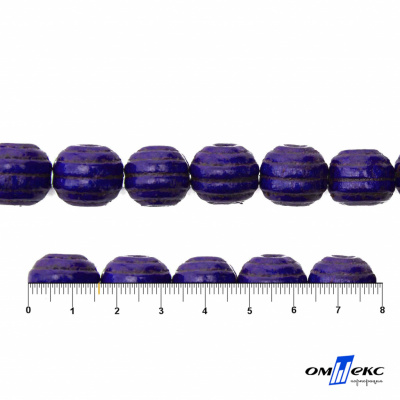 0309-Бусины деревянные "ОмТекс", 16 мм, упак.50+/-3шт, цв.018-фиолет - купить в Екатеринбурге. Цена: 62.22 руб.