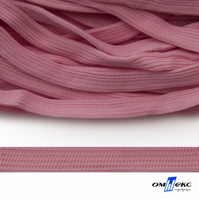 Шнур плетеный (плоский) d-12 мм, (уп.90+/-1м), 100% полиэстер, цв.256 - розовый - купить в Екатеринбурге. Цена: 8.62 руб.
