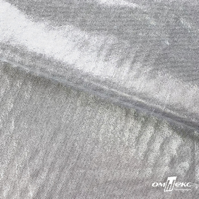 Трикотажное полотно голограмма, шир.140 см, #602 -белый/серебро - купить в Екатеринбурге. Цена 385.88 руб.