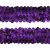 Тесьма с пайетками 12, шир. 30 мм/уп. 25+/-1 м, цвет фиолет - купить в Екатеринбурге. Цена: 1 098.48 руб.