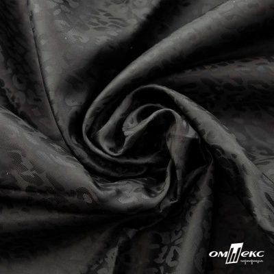 Ткань подкладочная Жаккард YP1416707, 90(+/-5) г/м2, шир.145 см, черный - купить в Екатеринбурге. Цена 241.46 руб.