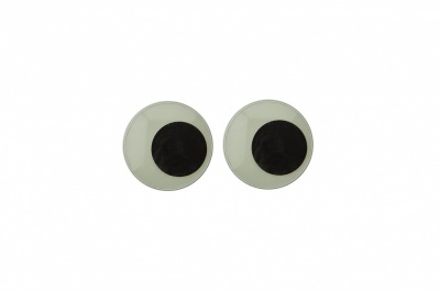 Глазки для игрушек, круглые, с бегающими зрачками, 8 мм/упак.50+/-2 шт, цв. -черно-белые - купить в Екатеринбурге. Цена: 15.88 руб.