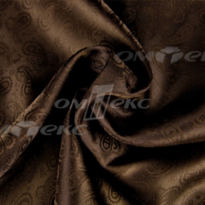 Ткань подкладочная жаккард Р14098, 19-1217/коричневый, 85 г/м2, шир. 150 см, 230T - купить в Екатеринбурге. Цена 168.15 руб.