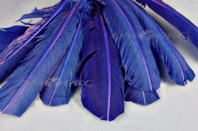 Декоративный Пучок из перьев, перо 23см/синий - купить в Екатеринбурге. Цена: 12.34 руб.