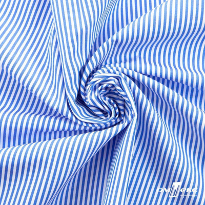 Ткань сорочечная Полоска Кенди, 115 г/м2, 58% пэ,42% хл, шир.150 см, цв.3-синий, (арт.110) - купить в Екатеринбурге. Цена 306.69 руб.