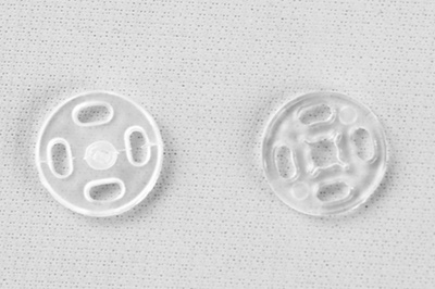 Кнопки пришивные пластиковые 11,5 мм, блистер 24шт, цв.-прозрачные - купить в Екатеринбурге. Цена: 59.44 руб.